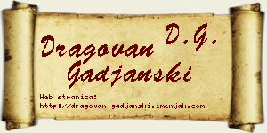 Dragovan Gađanski vizit kartica